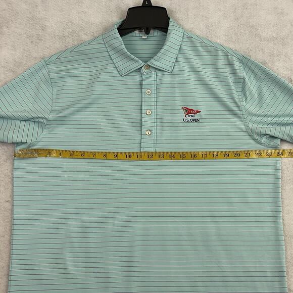 Peter Millar Summer Comfort LACC 123rd US Open Shirt Mens Large Green Golf Polo - Picture 4 of 14